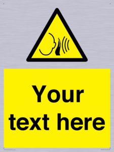 Custom warning sudden loud noise